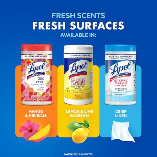 Lysol Disinfectant Wipes 4-Pack Lemon Lime Blossom