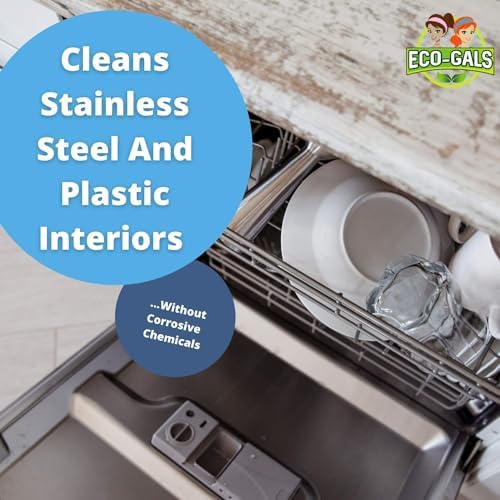 ECO-GALS Dishwasher Cleaner 12 Tablets 12 Month Supply Unscented
