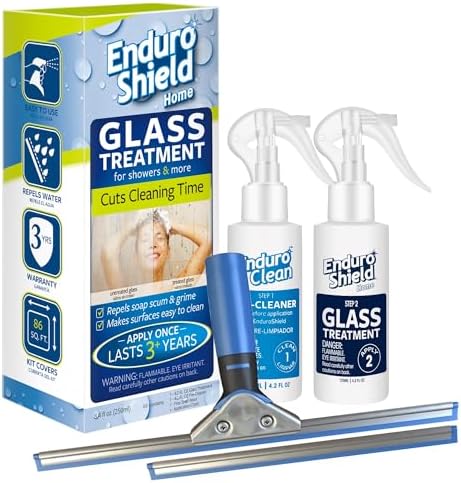 EnduroShield Glass Treatment Kit - Streak-Free Shine for Showers and Windows