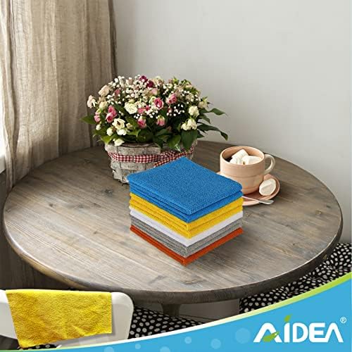 AIDEA Microfiber Cleaning Cloth 100PK - 12x12 Inch Soft Reusable Versatile