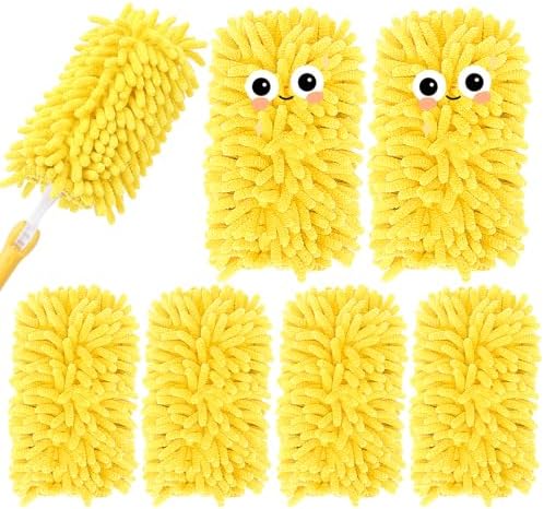 KEEPOW 6 Pack Reusable Duster Refills for Swiffer Handle