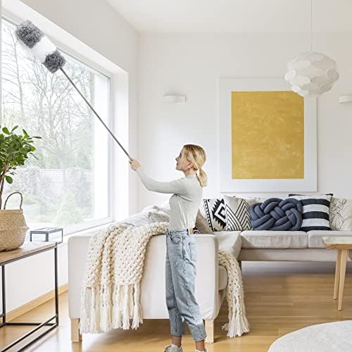 DEEHYO 9PCS Extendable Feather Duster Set for Fans Ceilings Cars Furniture