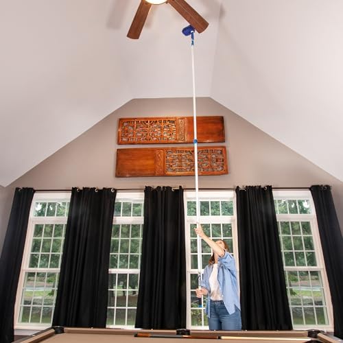 UNGER Ceiling Fan Duster with Reusable Microfiber Sleeve
