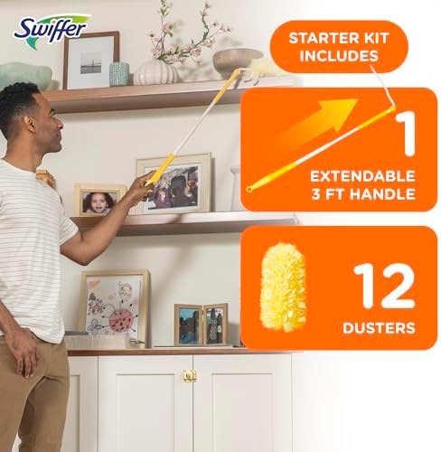 Swiffer Duster Heavy Duty Dusting Kit with Extendable Handle