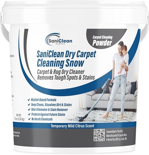 SaniClean Dry Carpet Cleaning Powder - Deep Clean Pet Mess Remover