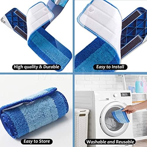 MZY LLC 8 Pack Microfiber Mop Pads Reusable for Hardwood Floors