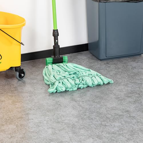 Restaurantware Mop Head Refill - Microfiber Green 5 Inch Headband 18 Ounce Machine Washable