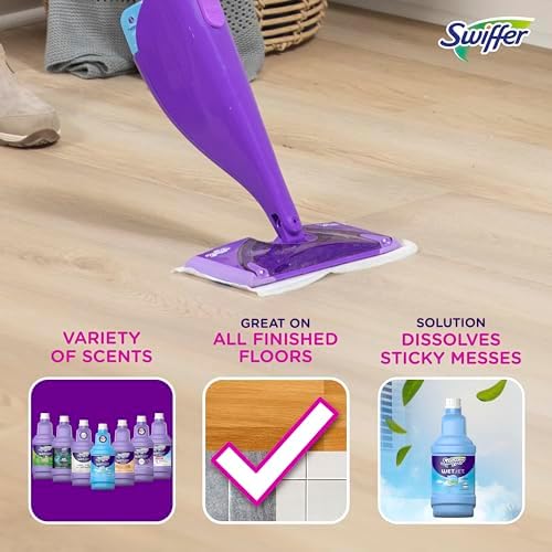 Swiffer WetJet Liquid Floor Cleaner Refill with Gain Scent Pack of 2
