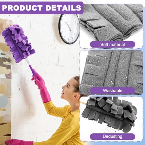 Saycker 14Pcs Reusable Fleece Duster Refills for Swiffer