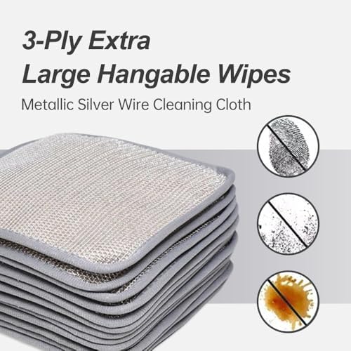 Jiexily 2025 Wire Dish Rags 5 Pcs Non Scratch
