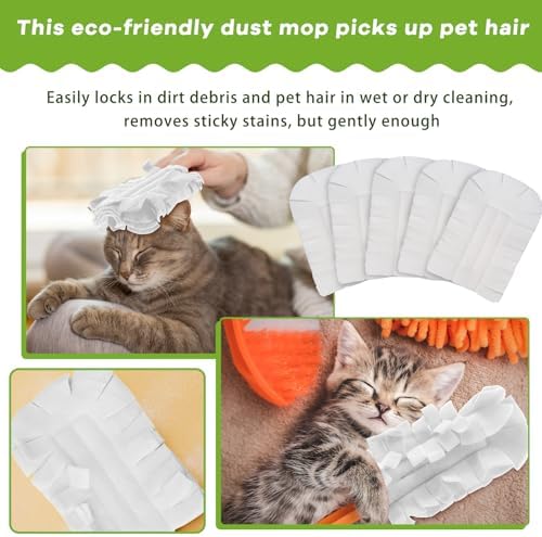 Zubebe 6 Pcs Reusable Fleece Duster Refills