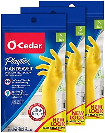 PLAYTEX Handsaver Reusable Rubber Gloves Medium Pack of 3 1