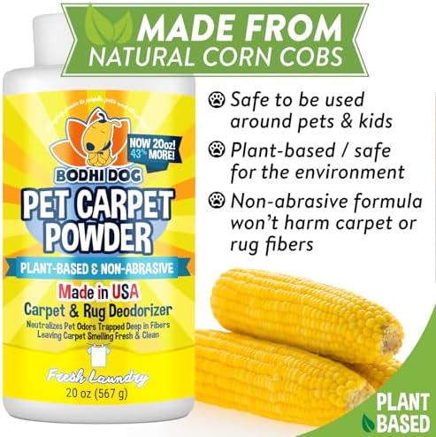 Bodhi Dog Natural Carpet Deodorizer Powder - Safe for Pets Kids
