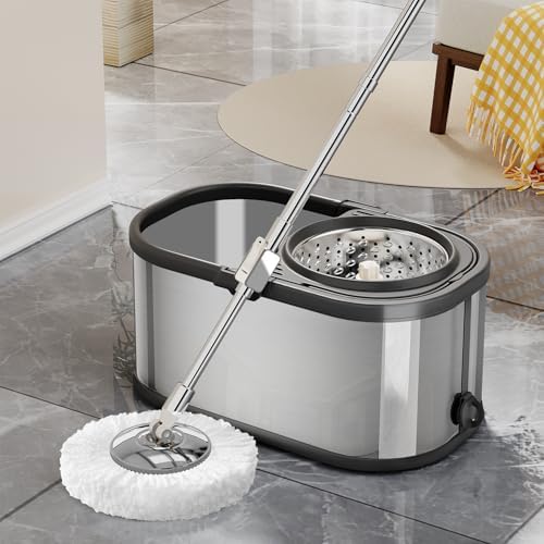 Swiftiron Spin Mop and Bucket with Wringer Set