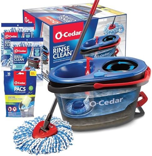 O-Cedar EasyWring RinseClean Mop Bucket with Citrus Refills