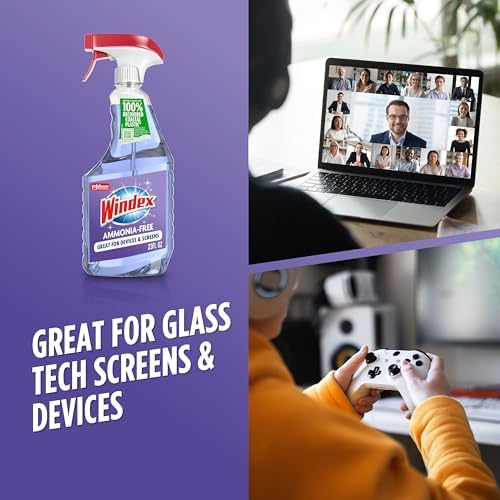 Windex Ammonia Free Crystal Rain Glass Cleaner 23 oz Spray Bottle
