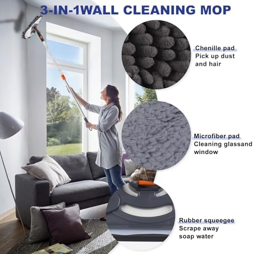 NWGOF Wall Cleaner Mop with 79 Inch Handle 1
