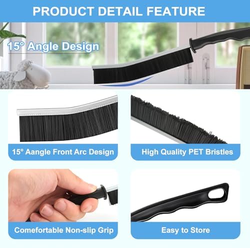 Dfacio 10Pcs Crevice Brush Set with Scraper Hard Bristle for Kitchen Bathroom