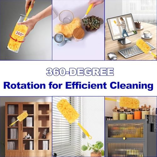 36-Pack Duster Refills with Handle for Swiffer Compatible Cleaning