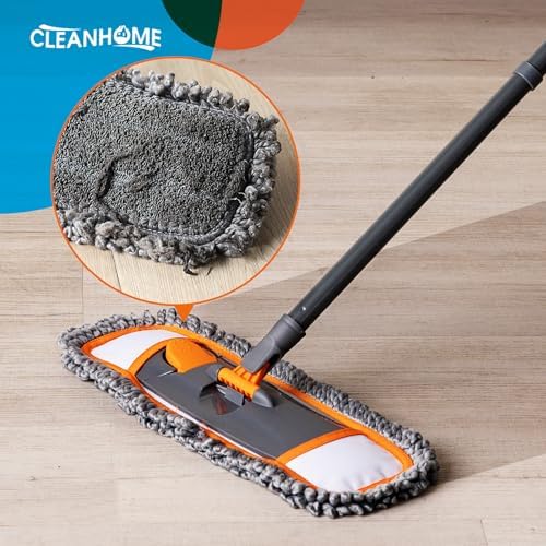 CLEANHOME Dust Mop with 3 Washable Pads and 55 Extendable Handle 1