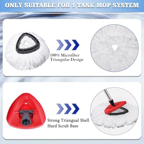 6 Pack Mop Replacement Heads for Oceda EasyWring 1-Tank System
