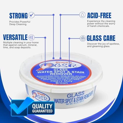 Bruces GSR Glass Water Spot Remover - 10 oz Heavy Duty
