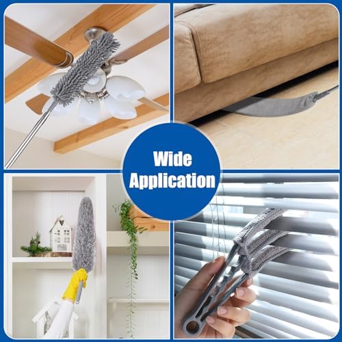 9PCS Extendable Microfiber Duster Kit for Home Cleaning