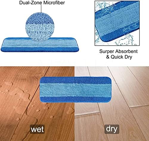 MZY LLC 8 Pack Microfiber Mop Pads Reusable for Hardwood Floors
