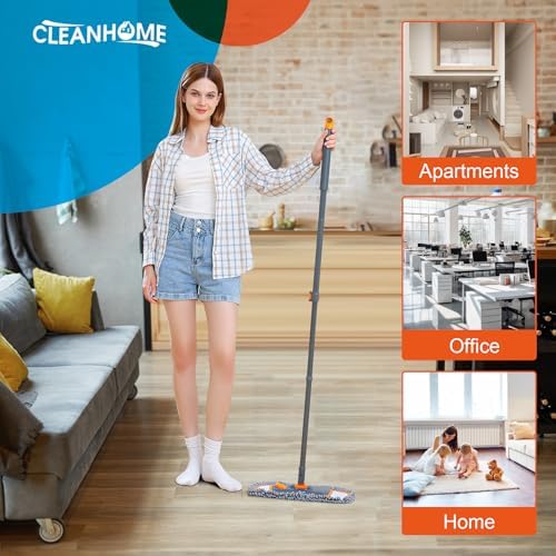 CLEANHOME Dust Mop with 3 Washable Pads and 55 Extendable Handle 1