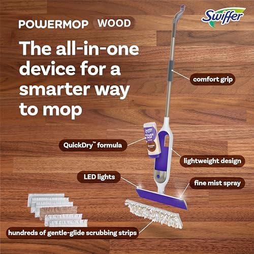 Swiffer Power Mop Wood Floor Cleaner Kit