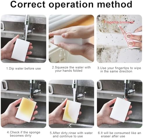 SmilePowo 50-Pack Magic Cleaning Sponges