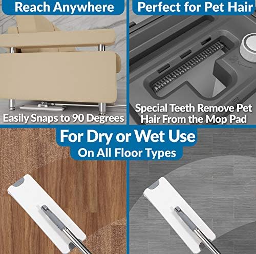 X3 Mop with 3-Chamber Design and 3 Reusable Microfiber Pads