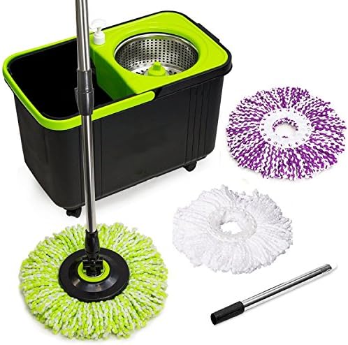 Simpli-Magic 79117 Spin Mop Kit with Refills BlackGreen 1