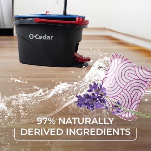 O-Cedar EasyWring Microfiber Mop Bucket with 2 Extra Heads
