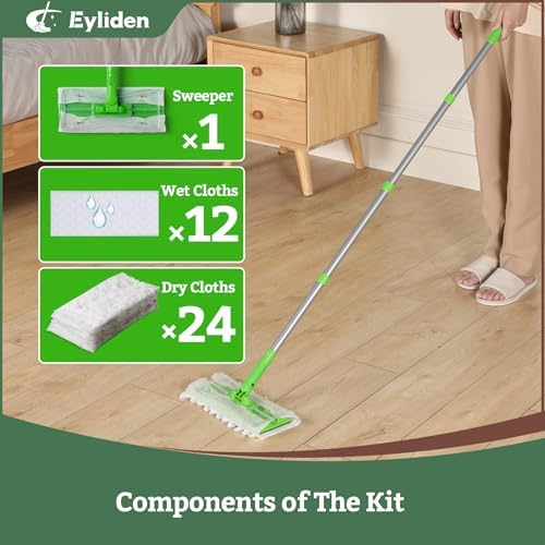 Eyliden Dust Mop with 36 Refills - Lock Tight Design