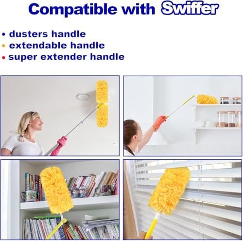 36-Pack Duster Refills with Handle for Swiffer Compatible Cleaning