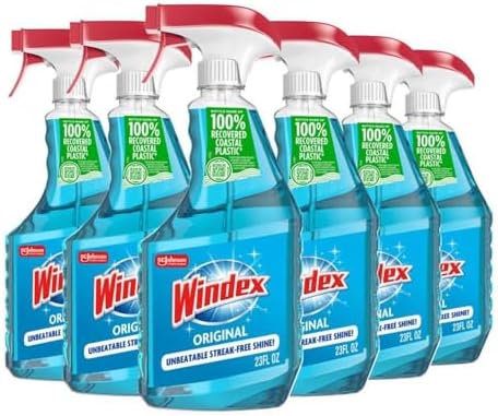 Windex Glass Cleaner Spray Bottle Pack of 6