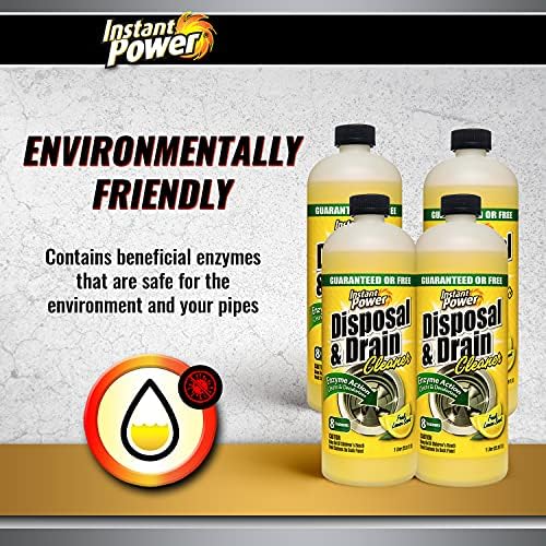 Instant Power Disposal Cleaner with Lemon Scent 1 Liter 4 Pack