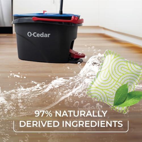 O-Cedar EasyWring Mop Bucket with 2 Replacement Heads