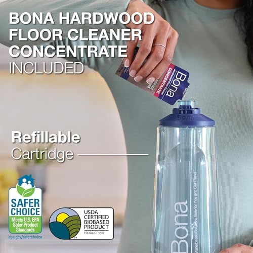 Bona Hardwood Floor Premium Spray Mop with Microfiber Pad and Cleaner Concentrate