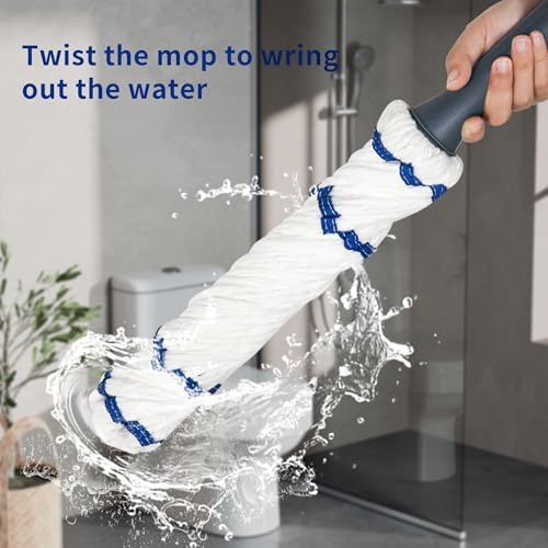 Self-Wringing Twist Mop for Efficient Floor Cleaning