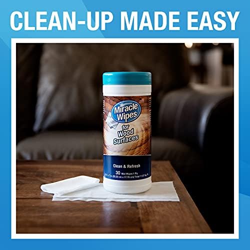 MiracleWipes for Wood Surfaces 30 Count
