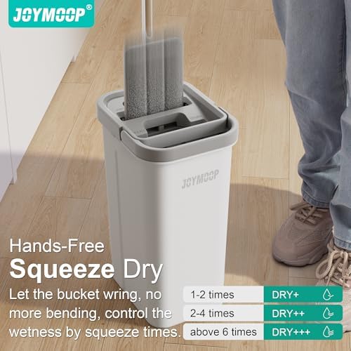 JOYMOOP Self-Squeezing Microfiber Mop and Bucket Set