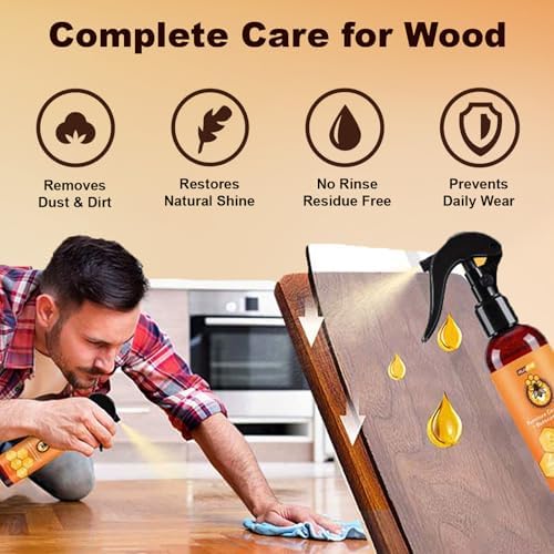 MIUMONE 2 in 1 Beeswax Wood Cleaner and Polish