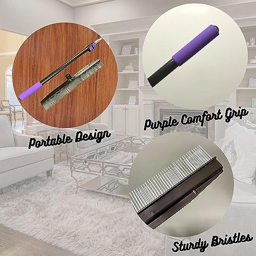 Room Groom PET Carpet Rake with Adjustable Handle Pack of 2 1