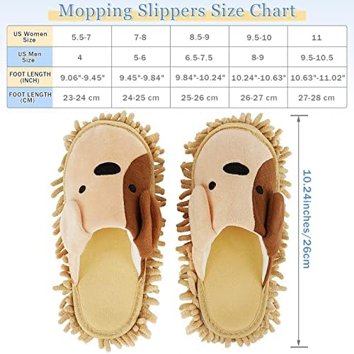 Whiidoom Floor Mop Slippers Chenille Fabric