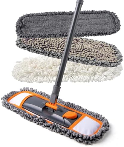 CLEANHOME Dust Mop with 3 Washable Pads and 55 Extendable Handle 1