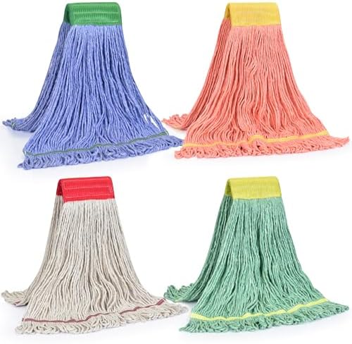 Matthew 4Pcs Heavy Duty Mop Heads Washable Reusable