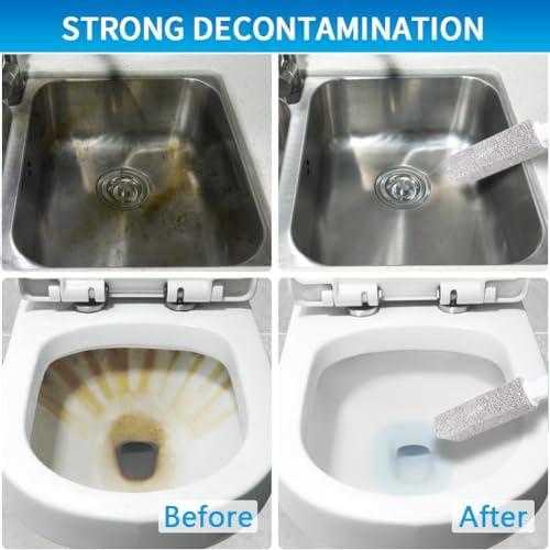 4TH Pumice Stick with Handle for Toilet and Tile Cleaning - 2 Piece