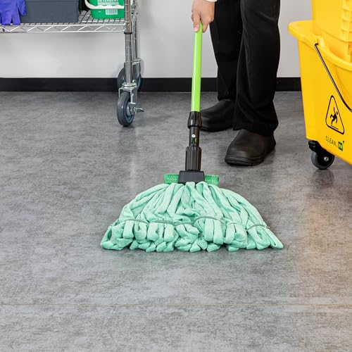 Restaurantware Mop Head Refill - Microfiber Green 5 Inch Headband 18 Ounce Machine Washable